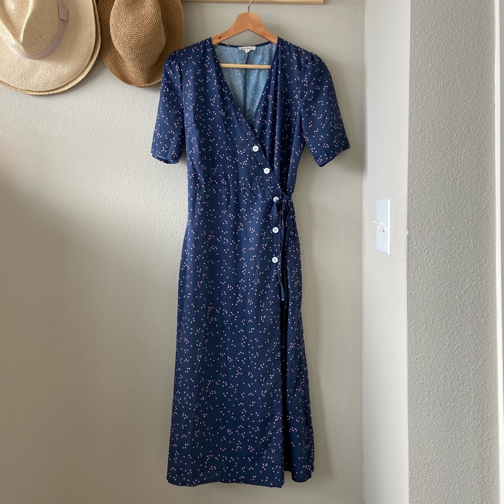 Choies Rouje Like Navy Asymmetric Buttom Dress M